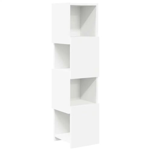 vidaXL Meuble d'angle Blanc 25,5x25x102cm Bois d'ingénierie