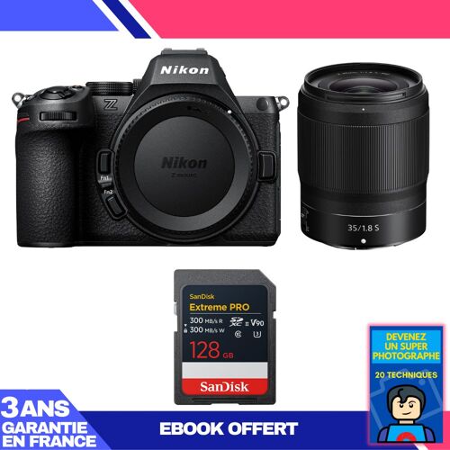 Boitier Nikon Z5 II + 35mm f/1.8 S + 1 SanDisk 128GB Extreme PRO UHS-II SDXC + Ebook 'Devenez Un Super Photographe'