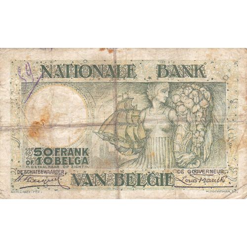 Billet De Belgique 50 Francs 1934
