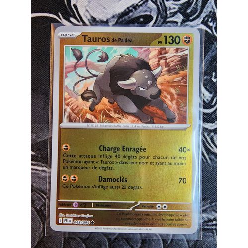 Tauros De Paldea Reverse - Méga-Evolution Me02 - Flammes Fantasmagoriques - 048/094 Carte Pokémon