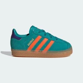 Chaussures Lacetslastiques Gazelle Comfort Closure Enfants Adidas Pure Teal Impact Orange Collegiate Purple