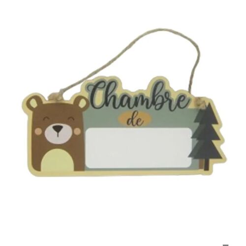 Plaque en bois - STC PRO - Ourson - Décoration murale - Bois massif - Artisanal