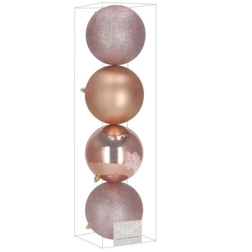Boules de sapin de Noël 12 cm, incassables, lot de 4, décorations de Noël