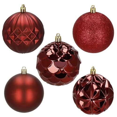 Boules de sapin de Noël, lot de 30 décorations de centre de table, 8 cm, incassables
