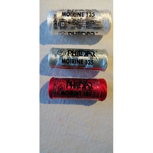 Lot De 26  Pelotes  Rouleaux Phildar Moirine 3 Coloris : 9 Blancs 9 Rouges 8 Gris Perle 100 % Viscose