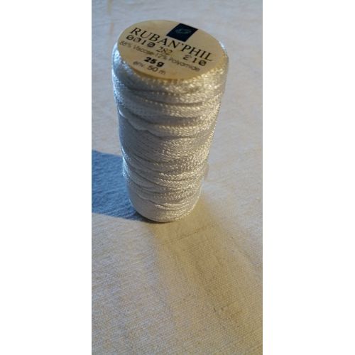 Lot De 4 Pelotes Rouleaux Phildar Ruban 'Phil Colori Blanc 88 % Viscose 12 % Polyamide
