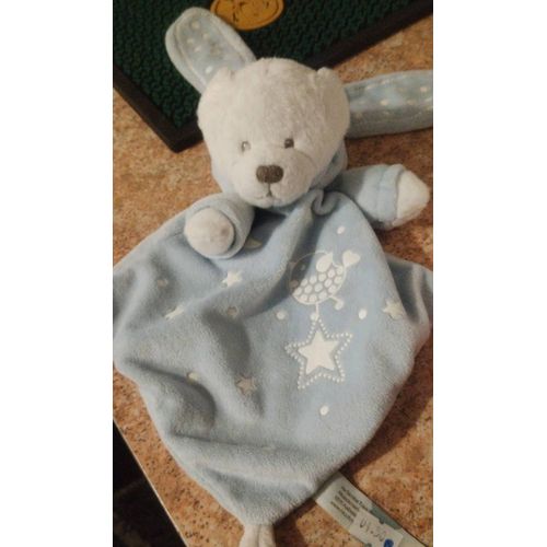 Doudou Simba bleu ours lapin étoile oiseau