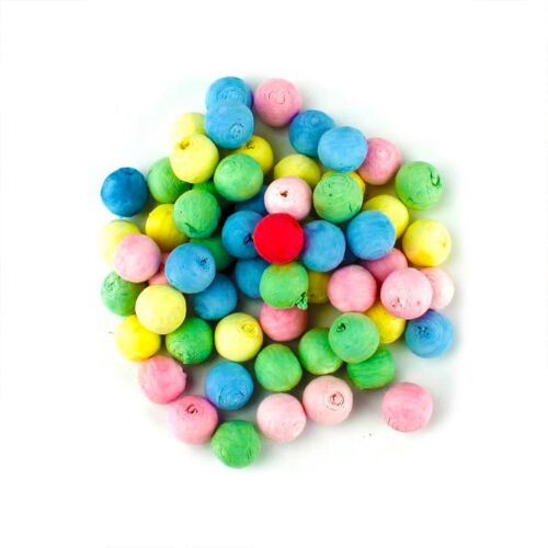 100 BOULES PAPIER PASTEL MULTICOLORE SARBACANE