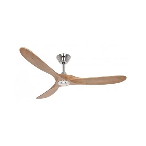 Ventilateur de plafond CasaFan 315234 ECO GENUINO 152 cm chrome brossé/chêne moyen