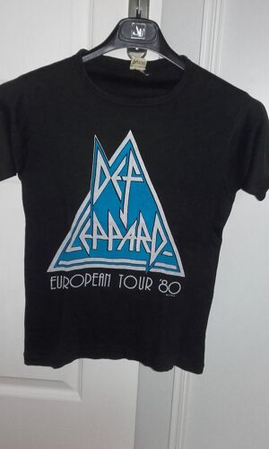 T-Shirt : Def Leppard - European Tour '80 - Taille : M