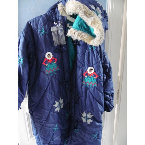 Jolie Doudoune Fille Motif Esquimaux Attention Fermeture Éclair À Changer Taille 12 Ans