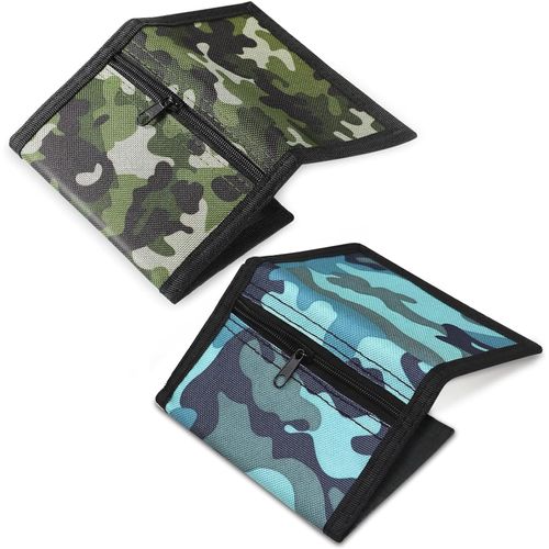 NSIECD-2 Pièces Portefeuille de Camouflage,Portefeuille Ado,Portefeuilles de Camouflage pour Garçons,air Mini Portefeuille à glissière pour Hommes Enfants Adolescents Cadeau d'anniversaire de Noël