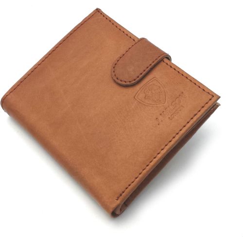 NSIECD-Portefeuille en cuir véritable avec protection RFID pour homme avec poche zippée pour pièces de monnaie dans une boîte cadeau, Tan vieilli - 2, M, Contemporain