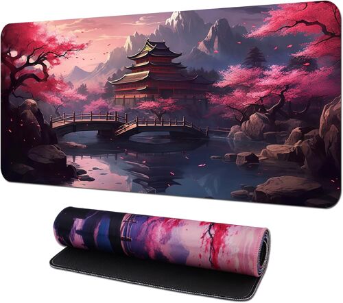 JGD-Sous Main à Bords Cousus Pour Gamer,800x300x3mm Tapis Souris Gaming Grand,Sous Main Souris à Bords Cousus Tapis Bureau Antidérapant étanche per Maison De Sport électronique,Bureau,Chambre à Couch