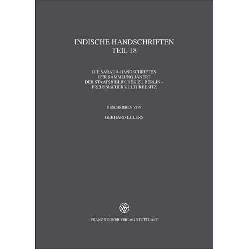 Verzeichnis Der Orientalischen Handschriften In Deutschland 2.18. Indische Handschriften