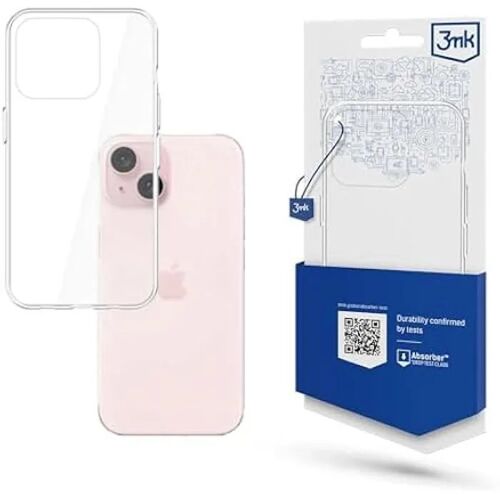 Coque - 3MK - iPhone 15 - Silicone Transparent - Protection Mécanique - Accès Facile Boutons