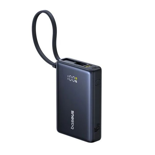 Batterie Externe 10000mah Type-C, Usb, 45w, Charge Rapide, Câble Type-C - Baseus Picogo (P10076803123-00) - Noir
