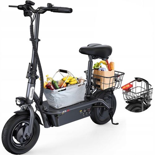 Scooter Électrique Iscooter F3 - Moteur 1000 W - Batterie 48 V 13 Ah - Pneus 10 Pouces - Autonomie 55-60 Km Avec Siège - Vitesse Maximale 45 Km/H