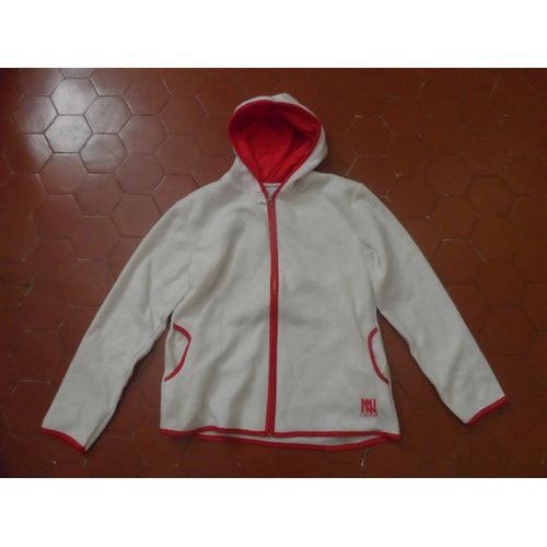 Sweat À Capuche Polaire Blanc Dorotennis