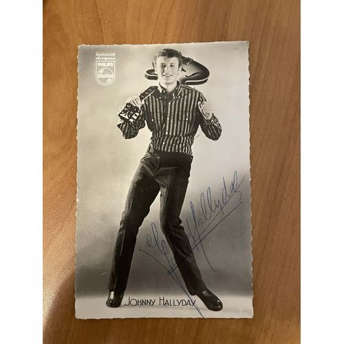 Autographe Johnny Halliday