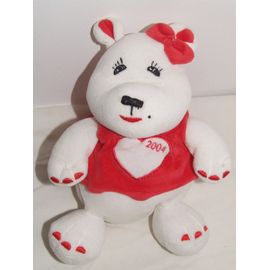 OURS CASTOR ELYTIS ROUGE BLANC GRELOT 24 cm