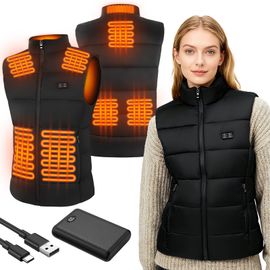 Veste Électrique Chauffante Unisexe, 10000mah 7.4v Batterie Incluse 8 Zones & 3 Températures - Idéal Pour Ski, Moto, Pêche & Plein Air-Xl
