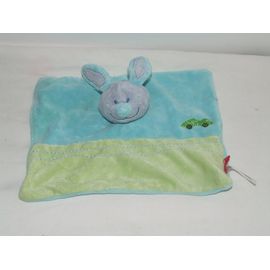 LAPIN TEX BLEU VERT DOUDOU PLAT