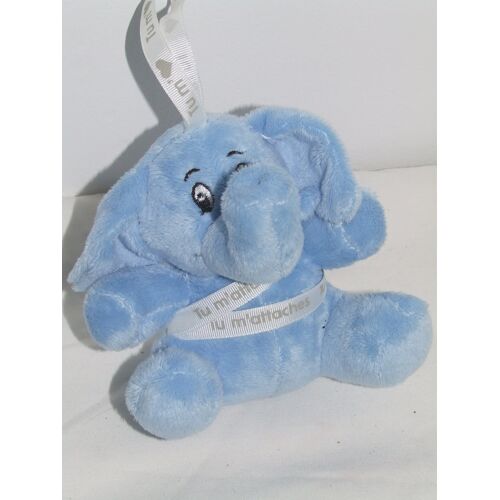 ELEPHANTBLEU DOUDOU TU M ATTACHES 12 cm