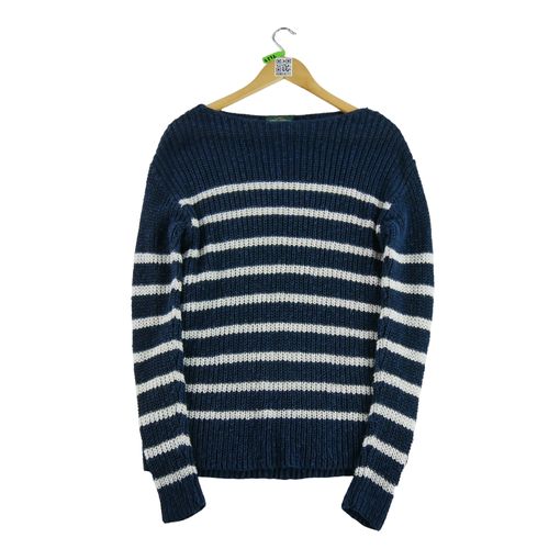 Reconditionné - Pull Femme En Lin Marine - Taille M - Femme - Marine