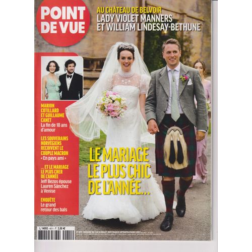 Point De Vue N°4011 Lady Violet Manners Et William Lindesay-Bethune