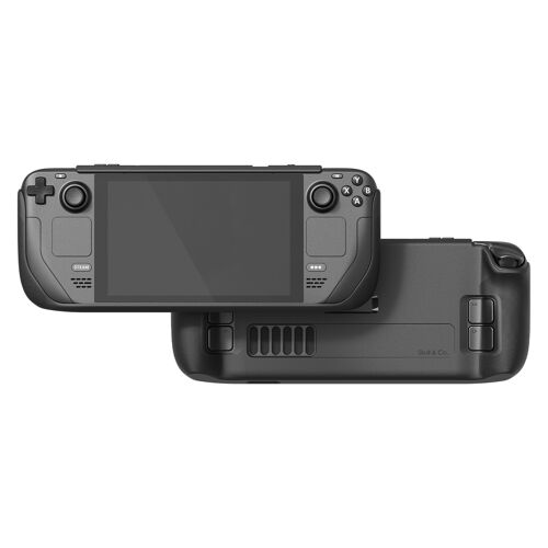 GripCase SD pour Steam Deck et Steam Deck OLED SAVAGE RAVEN by Skull & Co. : Coque de protection souple avec poignées texturées, protection intégrale, antidérapant et anti-rayures, Noir