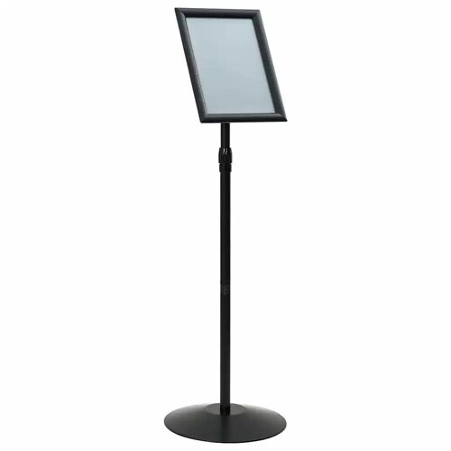 vidaXL Stand de Poster sur Pied Noir a4 Aluminium et PVC