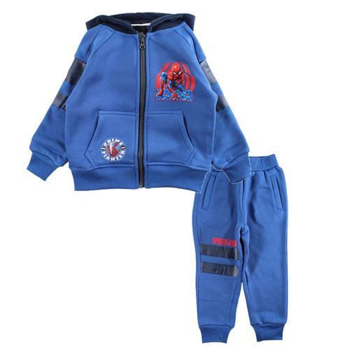 Jogging Spiderman Bleu Ciel Chaud - Survêtement Enfant Capuche Zippé (2-8 Ans) (Taille 6 Ans,Couleur Bleu)