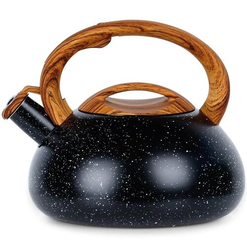 Bouilloire Sifflante En Acier Noir 3 Litres