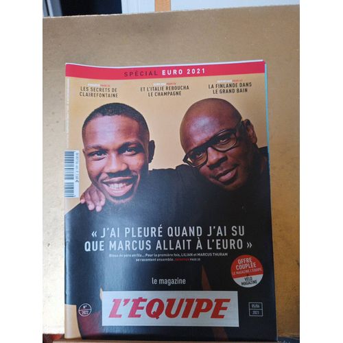 L'Equipe Magazine N°2022 5/6/2021 Marcus Thuram Special Euro 2021 Clairefontaine