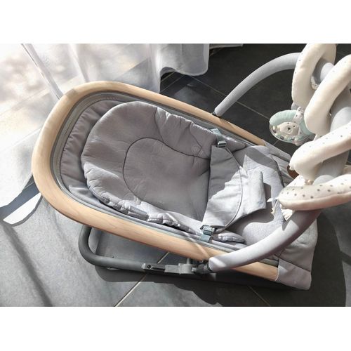 Maxi-Cosi Kori Chaise Transat Bébé 2 En 1 Avec Arche À Jouets, Jusqu'À 15kg, 3 Positions D'Inclinaison + Spirale D'Activités.
