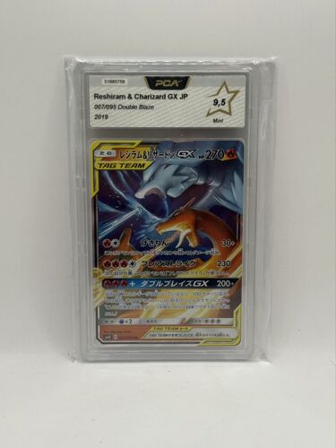 Pokémon Tcg Reshiram &amp; Charizard Dracaufeu Gx 007/095 Tag Team Pca 9,5 Mint Jp