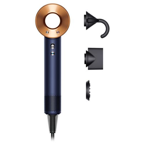 Sèche Cheveux Dyson Supersonic Cheveux Raides À Ondulés Bleu De Prusse Cuivré