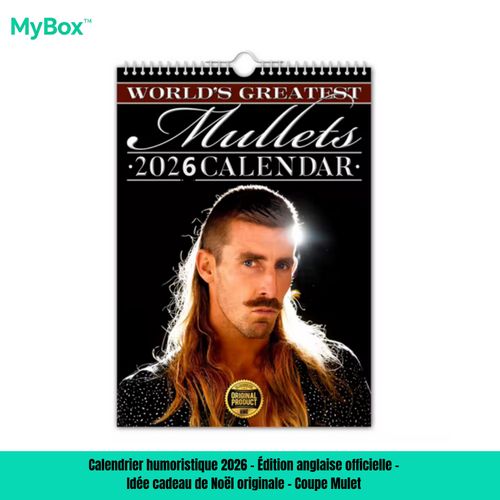Calendrier Humoristique 2026 World’S Greatest Mullets - Idée Cadeau De Noël Originale Et Décalée - Coupe Mulet