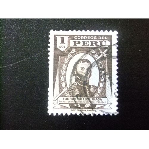 109 Perú 1951 / Toribio De Luzuriaga Militar Primer Gran Mariscal Del Perú / Yvert 413 Fu