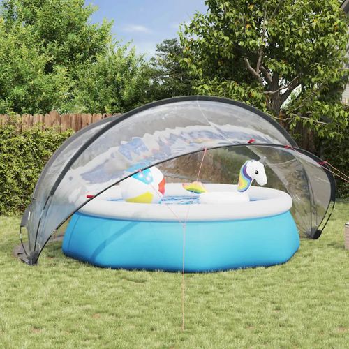 vidaXL Dôme de piscine Transparent 430 x 430 x 210 cm PVC