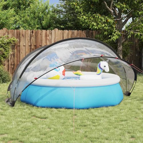 vidaXL Dôme de piscine Transparent 336 x 322 x 160 cm PVC