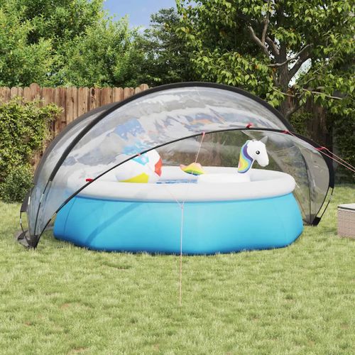 vidaXL Dôme de piscine Transparent 405 x 405 x 192 cm PVC