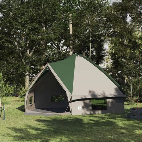 Vidaxl Tente Tipi Avec Toit Vert Et Blanc 490 X 410 X 210 Cm