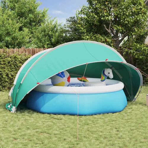 vidaXL Dôme de piscine Vert 430 x 430 x 210 cm