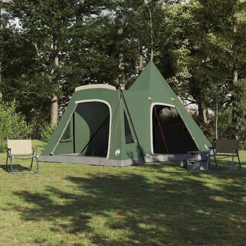 Vidaxl Tente Tipi Avec Toit Avec Stockage Vert 545 X 450 X 295 Cm