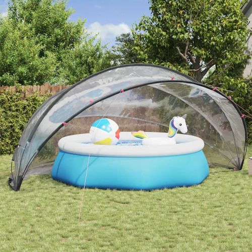vidaXL Dôme de piscine Transparent 546 x 516 x 250 cm PVC