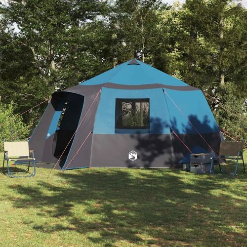 Vidaxl Tente Cabane Avec Toit Bleu Et Gris 500 X 500 X 294 Cm