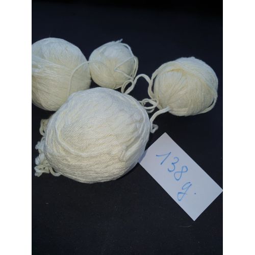 138 Grammes De Coton Jaune Pâle