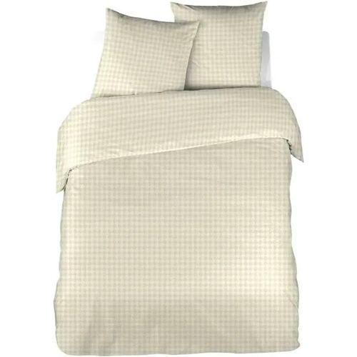 Parure De Lit 2 Personnes : Housse De Couette 240x220 Cm + 2 Taies D'oreiller 63x63 Cm Microfibre Losange En Relief